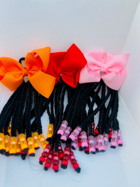 Braided Extensions With Beads and Bow