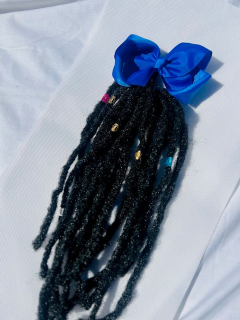 Dreadlock Extensions With Bow and Beads